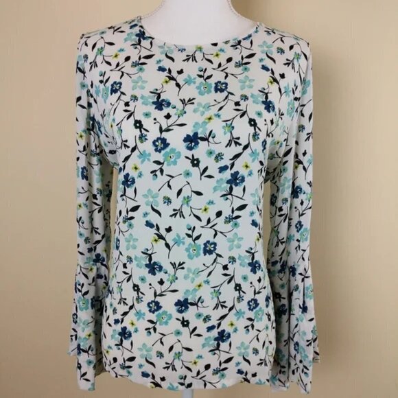 LOFT Tops - Loft NWT Flower Print Bell Sleeve Blouse